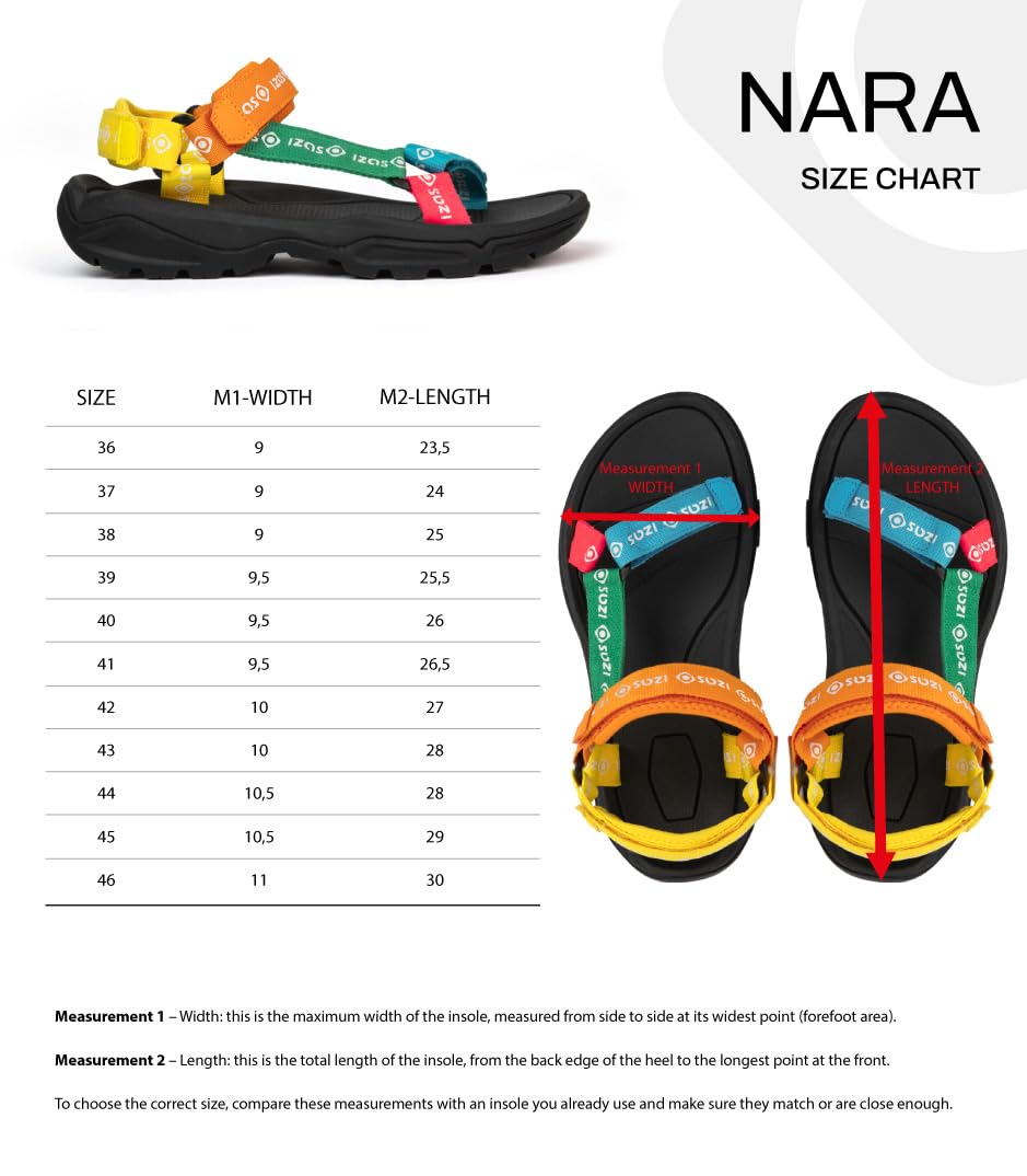 Izas Nara Sandalias de Senderismo para Hombre y Mujer de Verano. Calzado Abierto y Cómodo para Caminar Estilo Casual y Moderno. Sandalias con Doble Suela y Cierre Ajustable. Multicolor