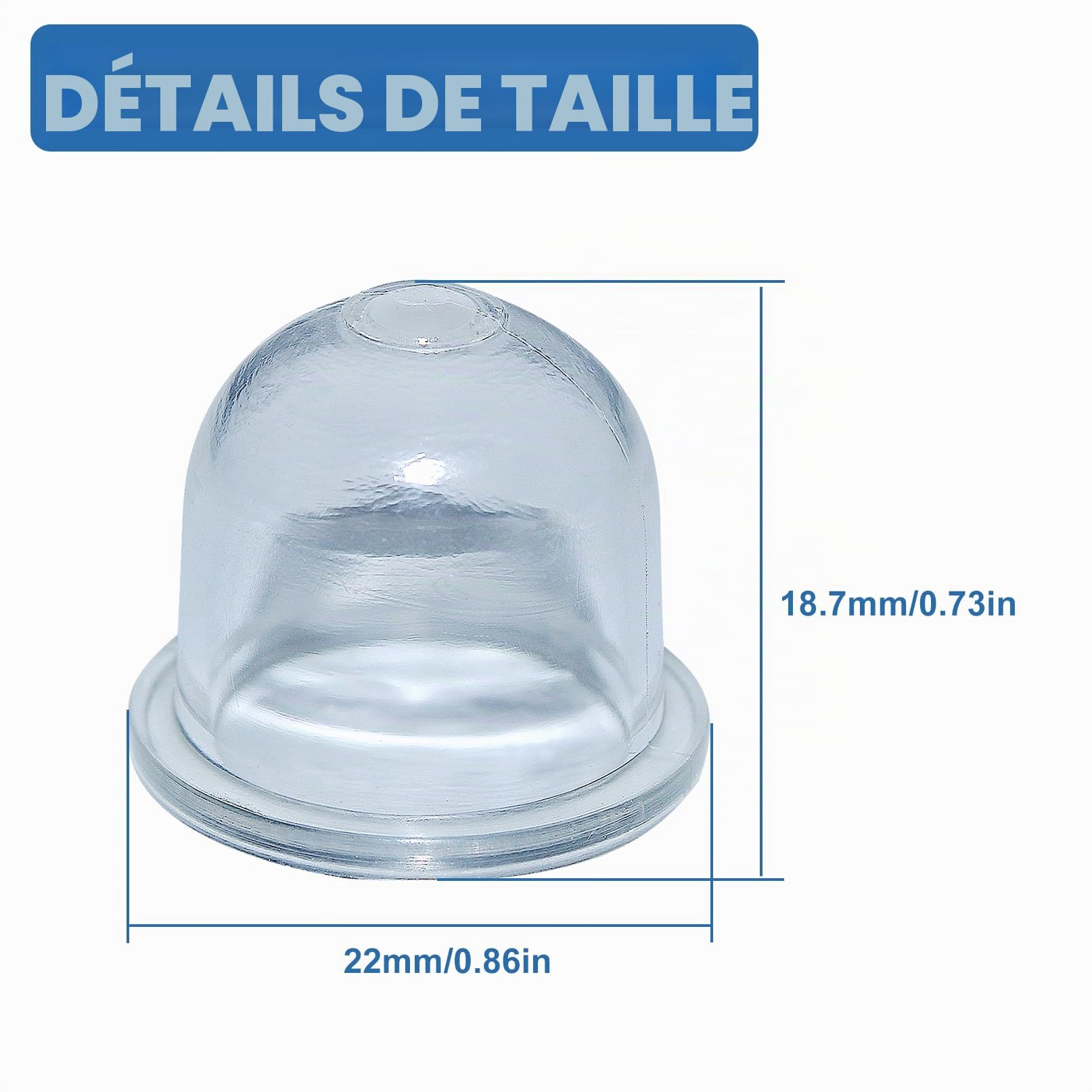 Ampoule d'amorce pour STIHL FS38 FS40 FS45 FS55 FS56 FS80 FS85 Débroussailleuse Coupe-bordure Taille-haie 22mm 10 Pièces