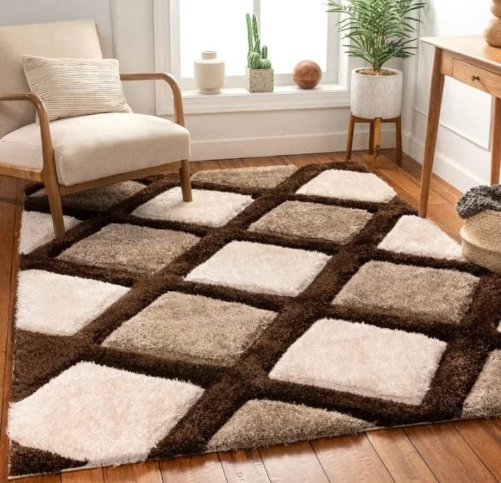 Image of Shaggy Carpet for Home 5X7 FEET Ultra-Soft, Thick, and Stylish Shag Texture Ideal for Living Room, Bedroom, or Office - Easy to Clean and Perfect (Charcoal,)