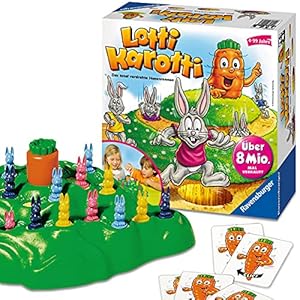 Ravensburger 21556 – Lotti Karotti, Brettspiel für Kinder ab 4 Jahren, Familienspiel für Kinder und Erwachsene, Klassiker für 2-4 Spieler