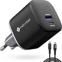 NOVOO 67W Caricabatterie USB C 2 Porte GaN Ⅲ Caricabatteria, Veloce Compact da Caricatore