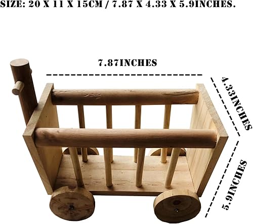 Miniatura 6 de Shuoxpy Estante para comedero de heno para conejos, comedero de heno de madera para conejillos de indias, dispensador de heno de Chinchilla, Alfalfa