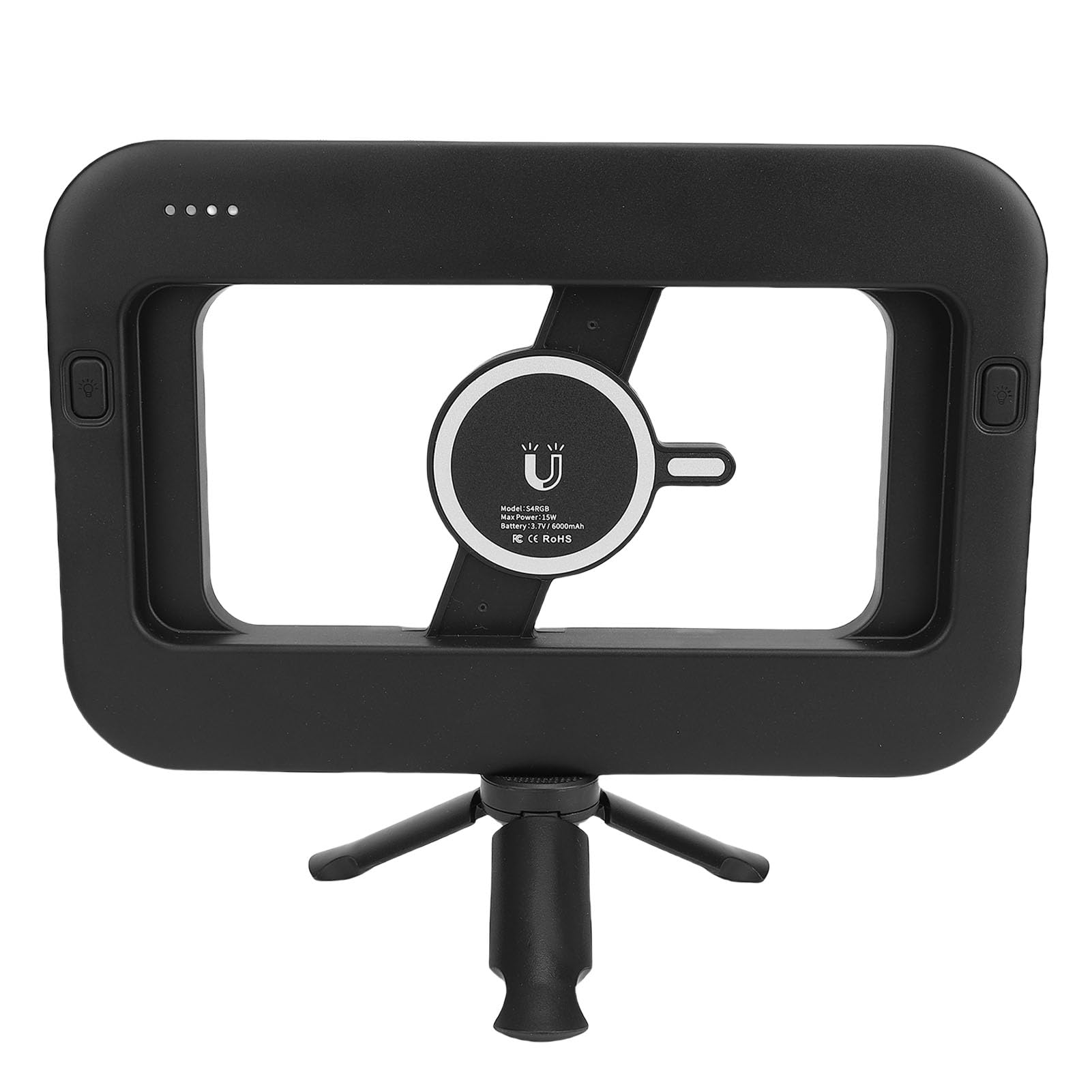 ‌Smartphone Video Rig con Luz, 2500 a 6500k Estabilizador de Video de Teléfono Móvil LED LED RGB con Magnético, para Vlogging, Youtube, Juegos, Maquillaje, Selfie
