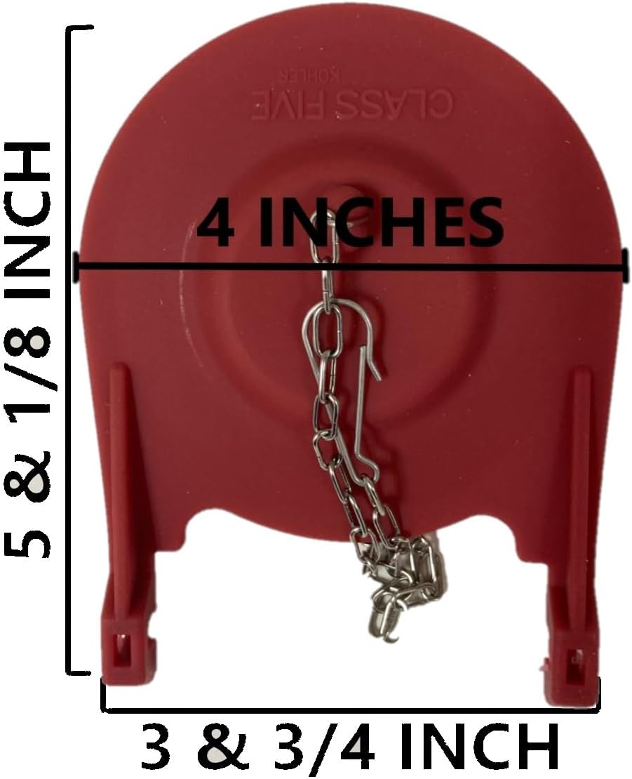 Kohler Class Five Red Rubber Flapper for Two-piece toilets w/a Large (3.75-inch Wingspan) Replaces#1078441, 1016546,1042313, by Nuflush (2) (Not order if you have a round over flow tube)