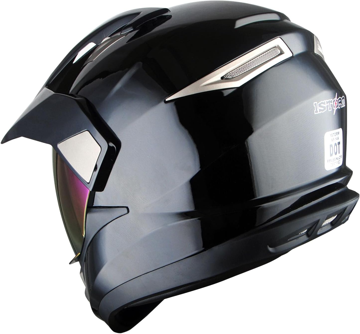 1Storm Dual Sport Helmet Motorcycle Full Face Motocross Off Road Bike Matt Black