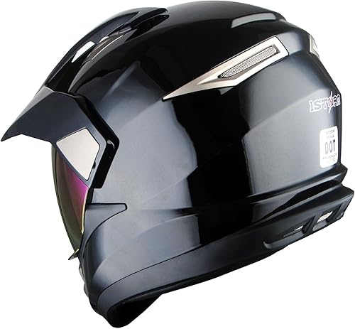 Miniatura 7 de 1Storm Casco Deportivo Dual Motocicleta Cara Completa Motocross Todoterreno Bicicleta Color Negro Mate