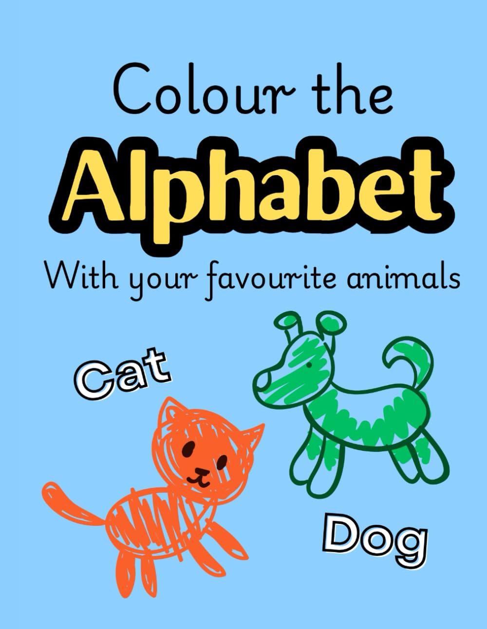 Alphabet Colouring Book with Animals for Kids