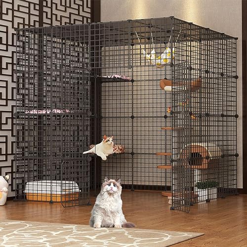 Cage pour chat de grande taille pliable pour sécuriser vos animaux - 2