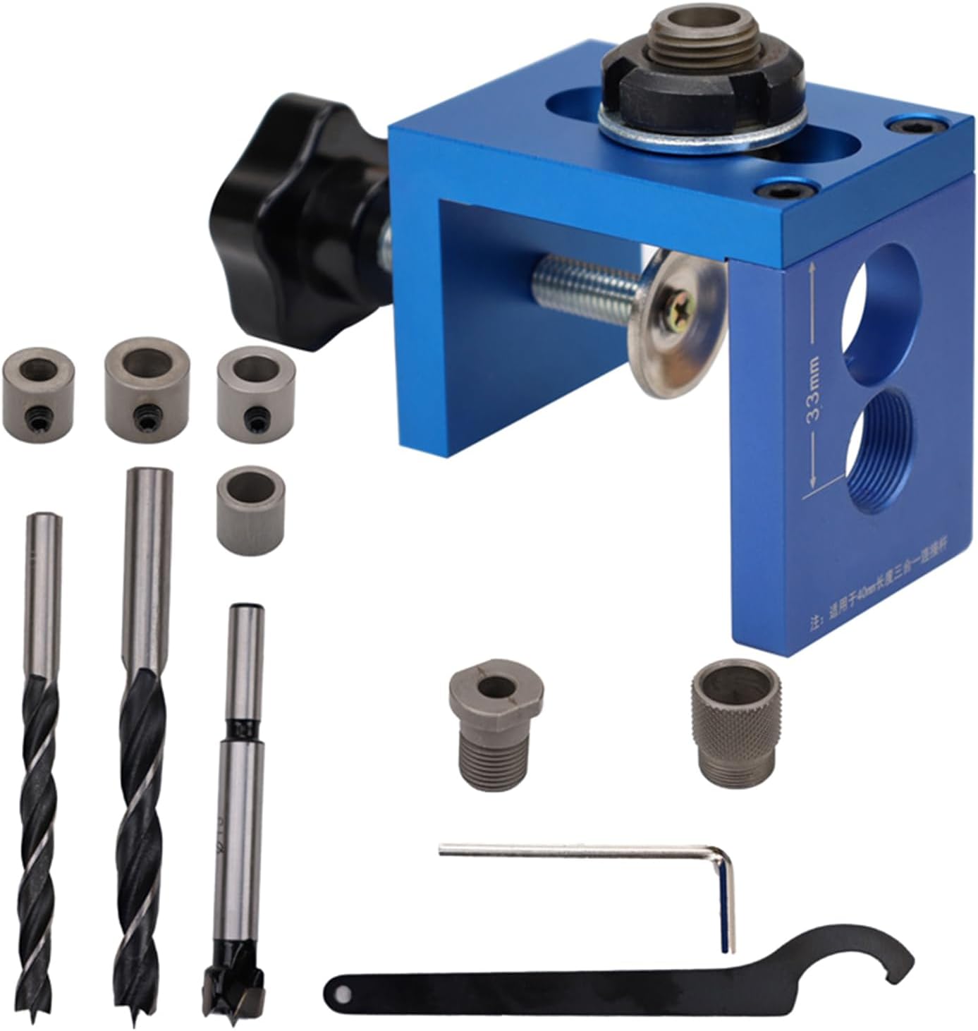 3 in 1 Dowel Jigs Set,8/10/15mm Drill Template Dowel Hole Guide for Woodworking Straight Holes,Adjustable Doweling Jigs Drill Guide