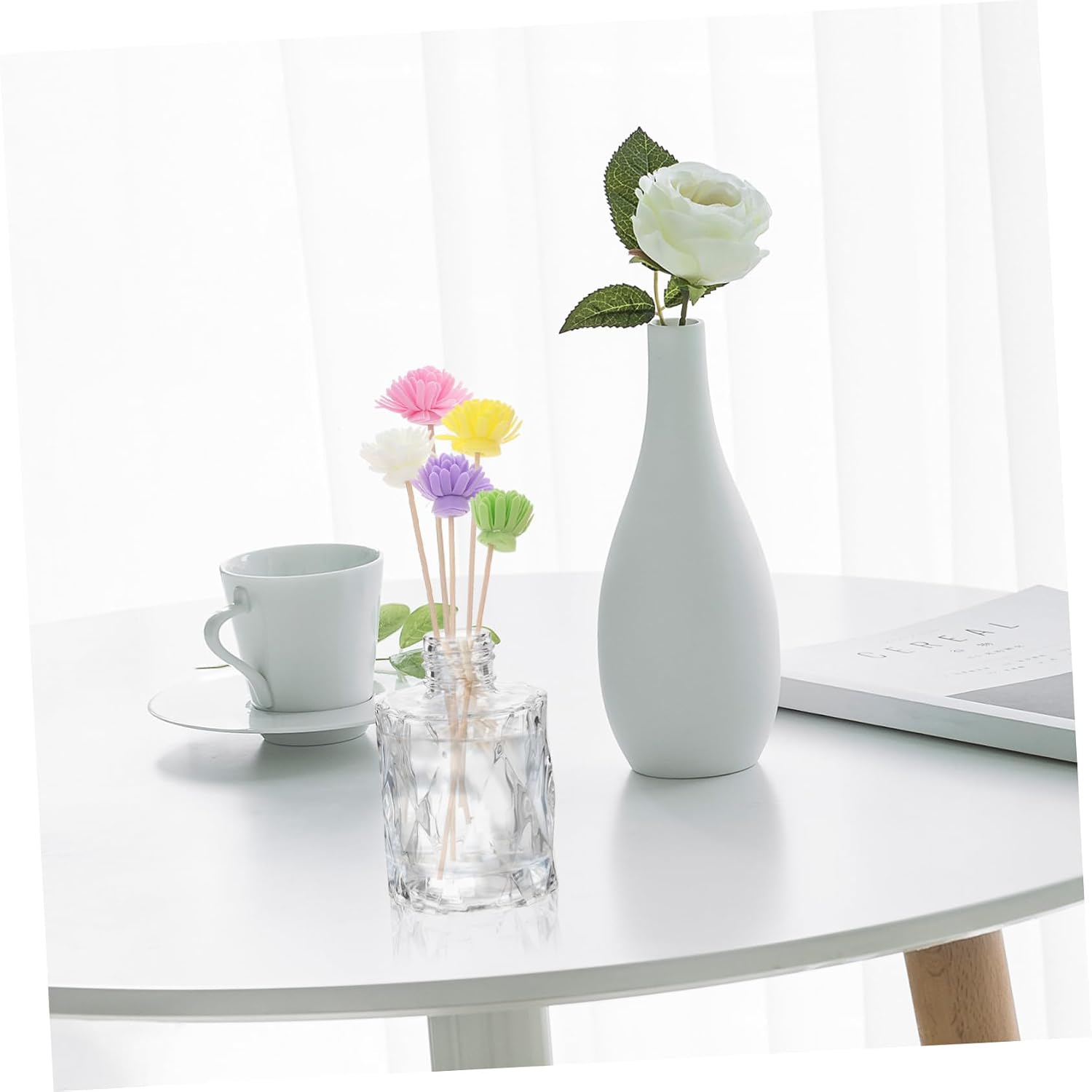 12pcs Flower Reed Diffuser Sticks, PE Rattan Fragrance Accessories