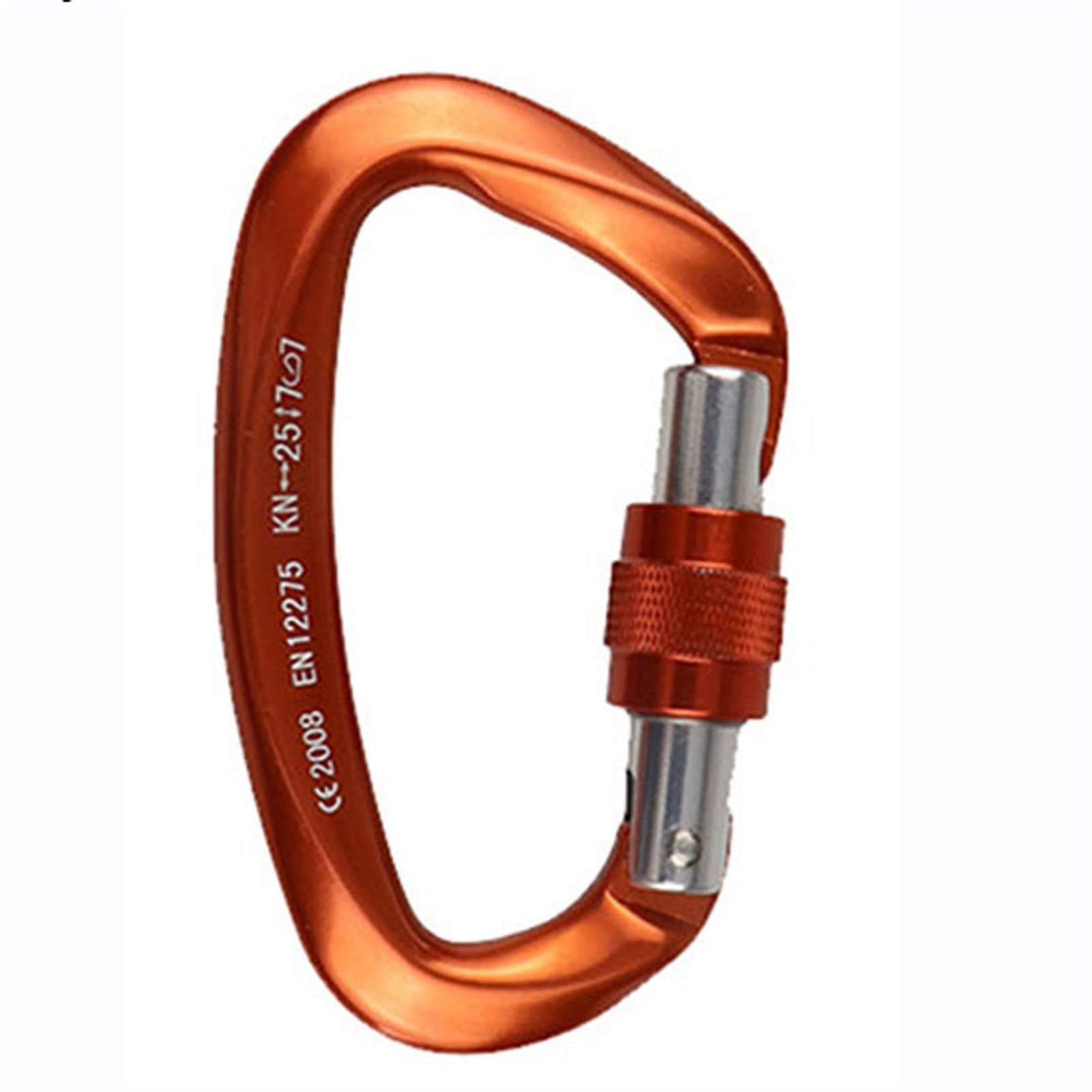 Karabinerhaken, 25KN Bergsteigen Höhlenerkundung Klettern Karabiner D-förmige Sicherheit Master Screw Lock Schnalle Escalade Ausrüstung