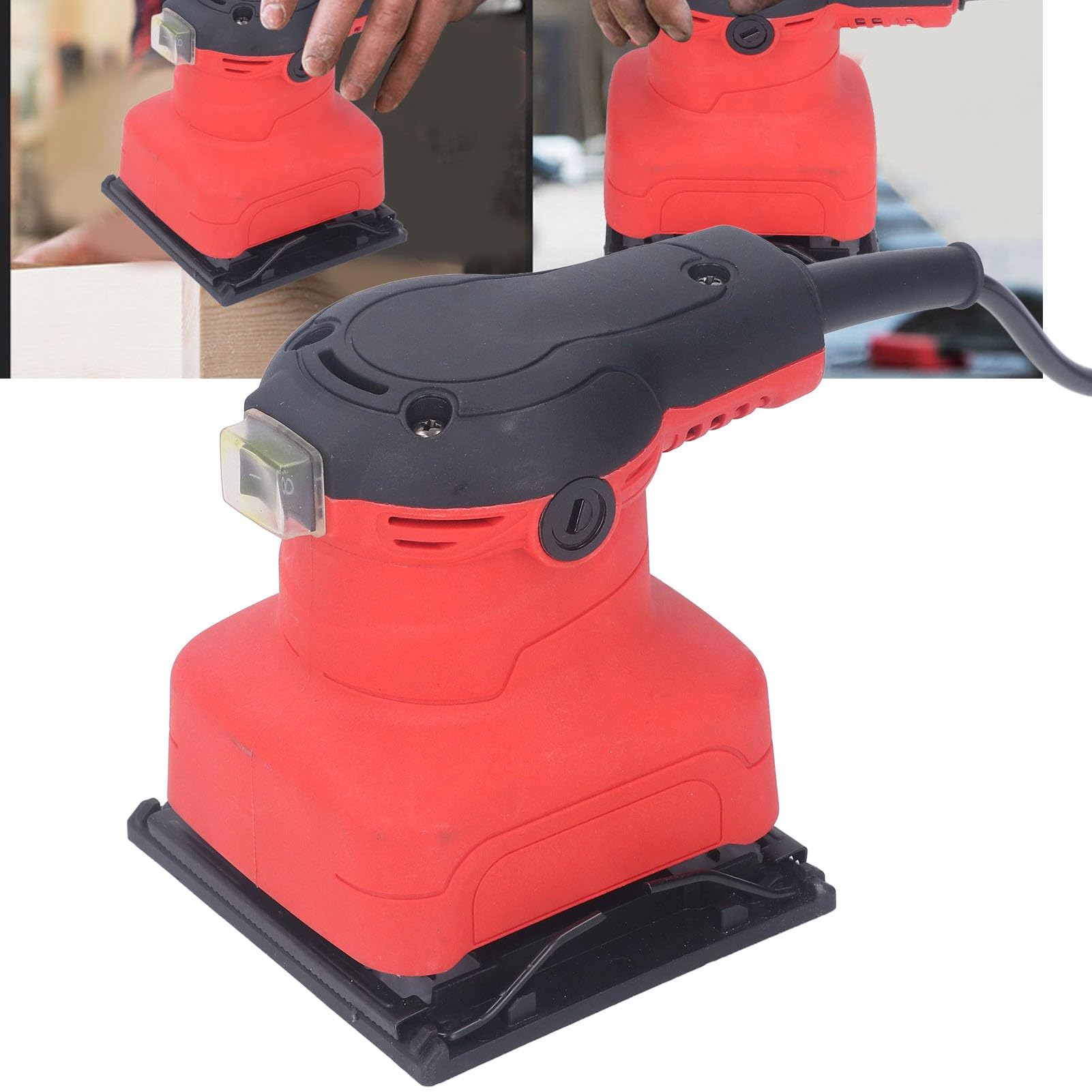 Natudeco Electric Sander Low Noise Power Detail Sander Sanding Machine Electric Sanding Tool with 10 Sandpapers for Wood Metal and Plastic