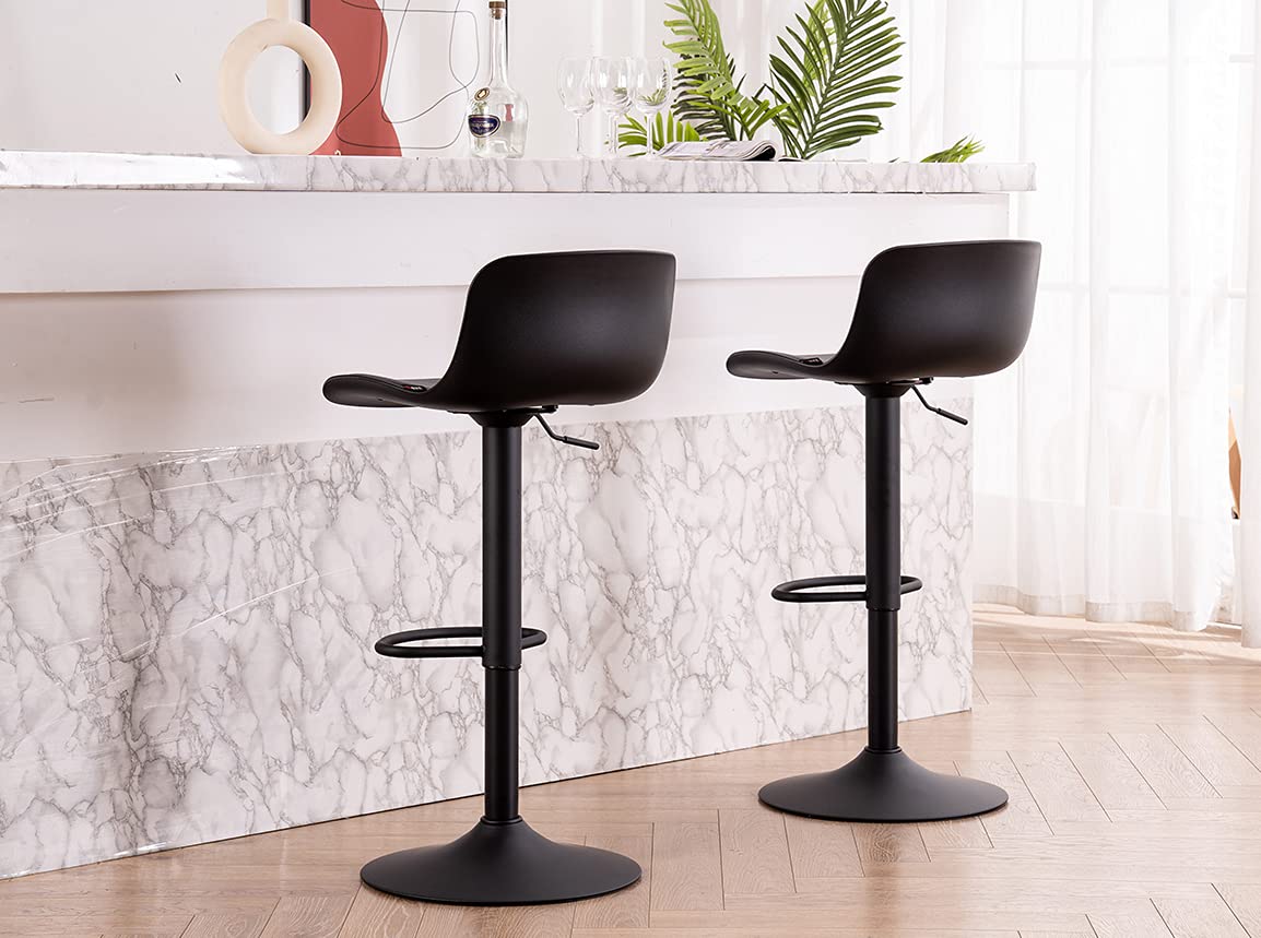 YOUNIKE Modern Design Bar Stools with Adjustable Height and 360
