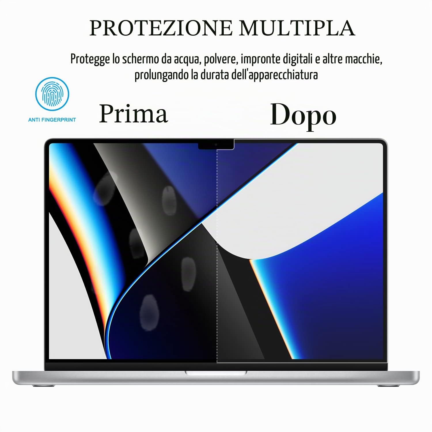 2 Pz Pellicola Protettiva Proteggi Schermo per MacBook Pro 14 pollici (M5-M1) Chip (2026-2021) A3426 A3427 A3434 A3112 A3401 A3185 A2918 5H HD Antigraffio