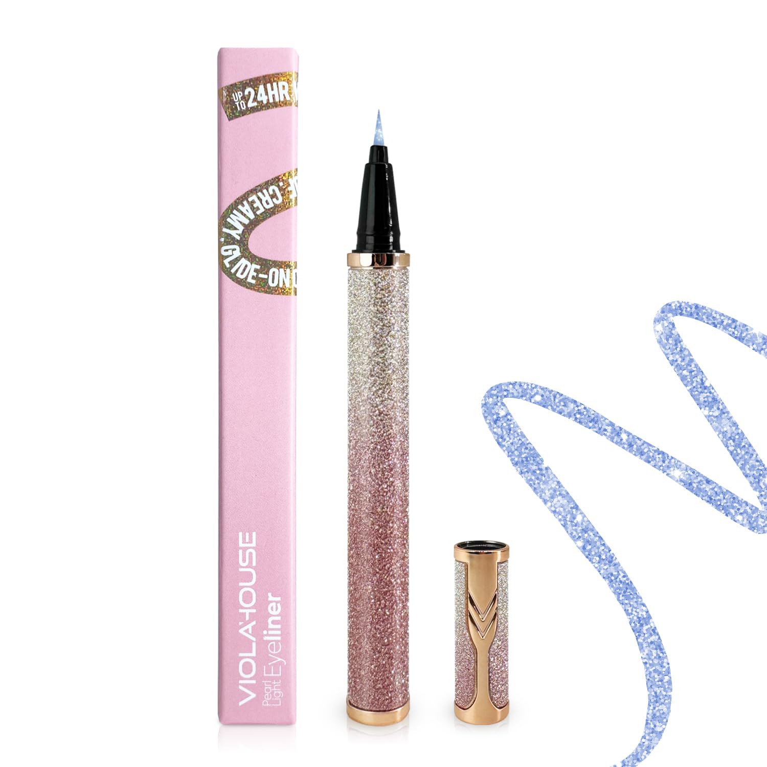 VIOLA HOUSE Liquid Liner, Eyeliner Líquido 24hours Durable, Impermeable, Eyeliner Pen, Maquillaje de Ojos Acabado Mate. (AZUL)