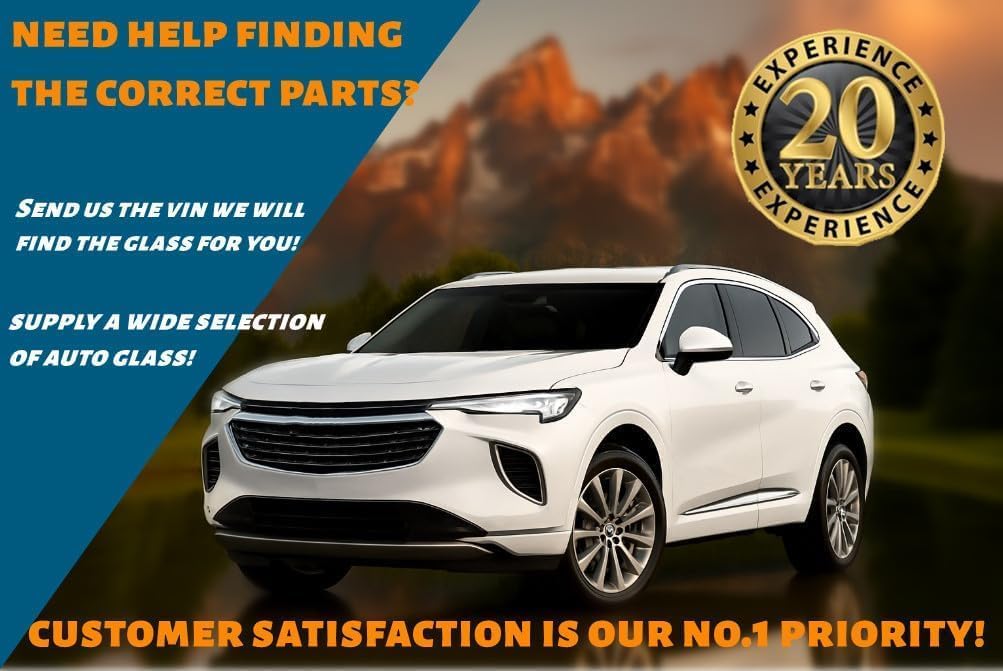 Passenger Right Side Front Door Window Door Glass Compatible with GMC Sierra Chevrolet Silverado Pickup 1999-2006 / Sierra Classic Silverado Classic 2007 Models