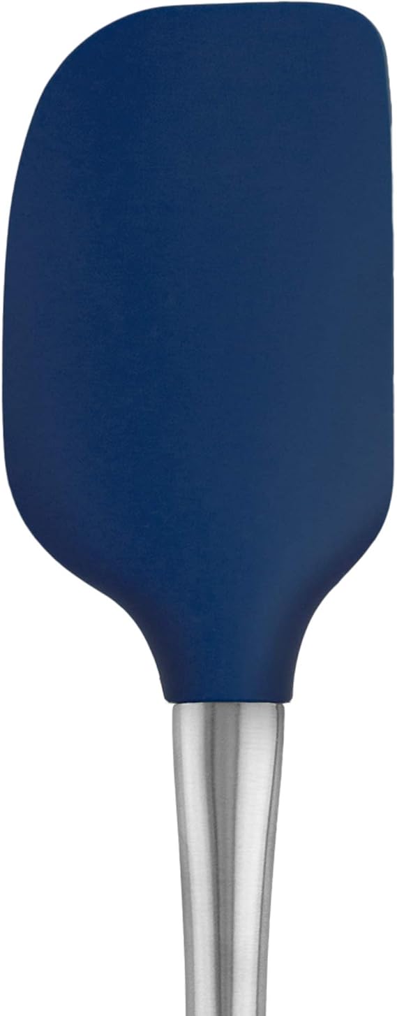 Tovolo 30098-300 Flex-Core Stainless Steel Handled Spatula Heat-Resistant & BPA-Free Silicone Turner Head, Cast Iron & Non-Stick Cookware, Dishwasher-Safe, Deep Indigo