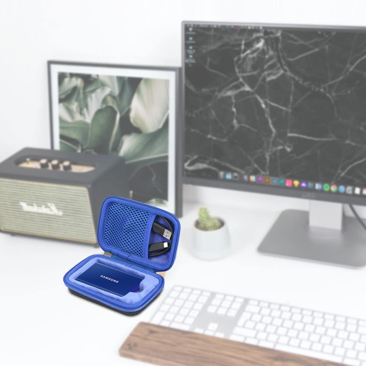 co2CREA Twarde etui do Samsung T7 Touch / T7 Portable SSD 500 GB 1TB 2TB case etui ochronne