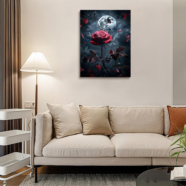 FUDMAE 筆前 Red Rose グラフィックポスター スカル FUDMAE 筆前 Red