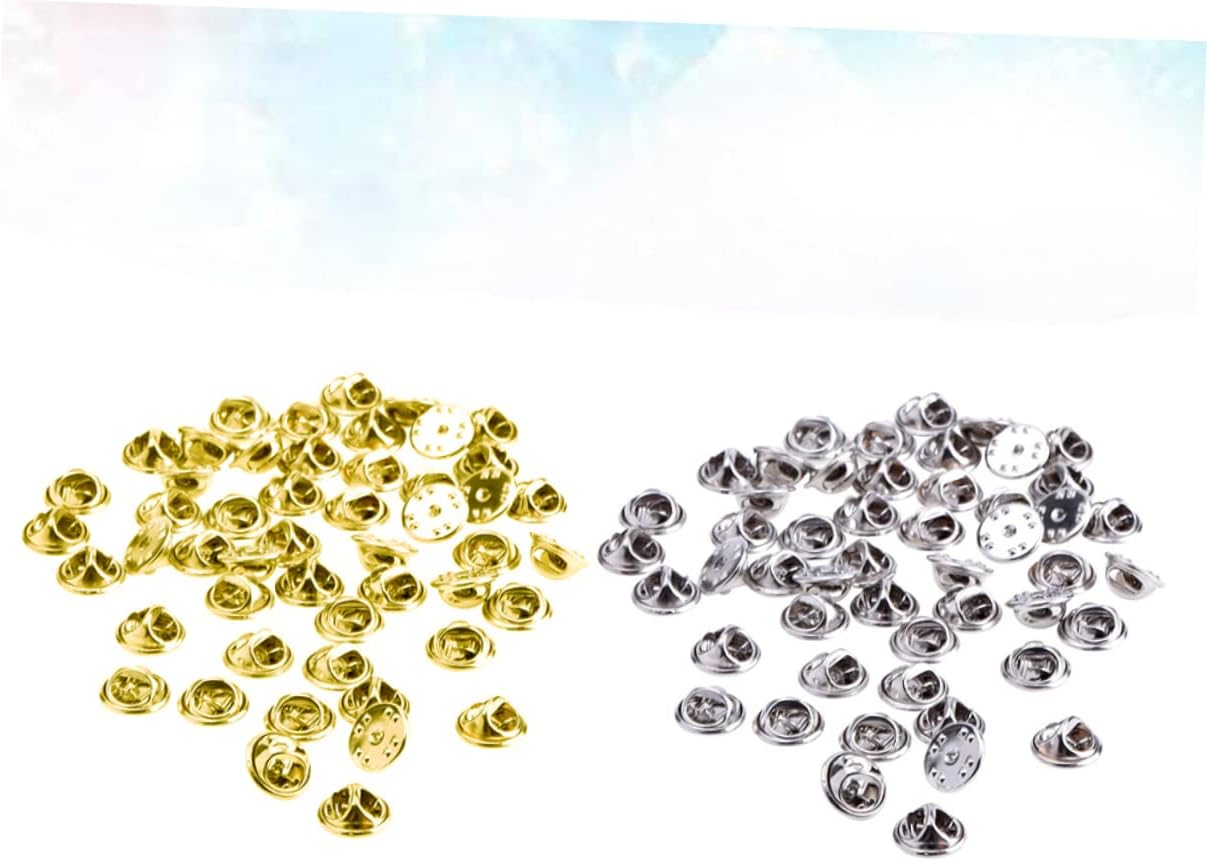 TEHAUX 600pcs Brass Lapel Pin Backs Replacement Butterfly Clutch Pin Backs for Tie Tacks Insignia Clutch