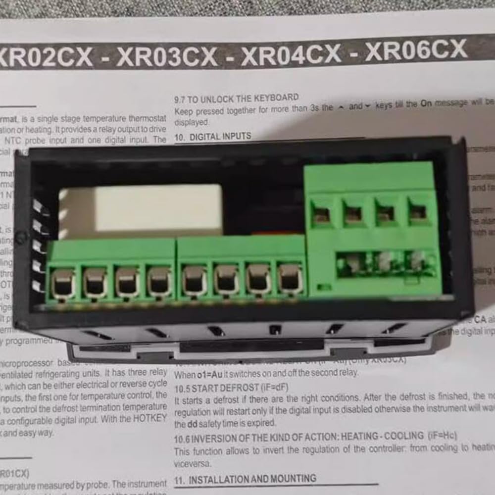 XR06CX-5R0C1 Contrôleur de thermostat numérique,ventilateur de dégivrage du compresseur 230v / 50-60hz avec entrées de sondes pour unités de réfrigération ventilées à moyenne et basse température