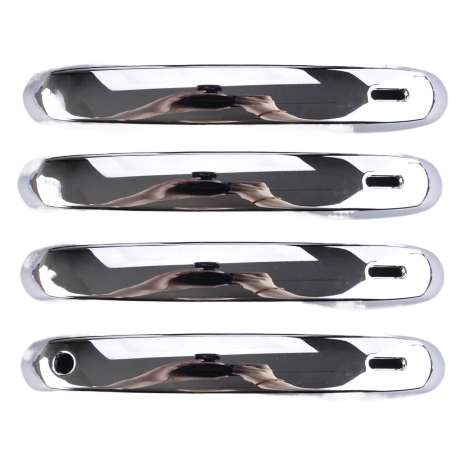 Cewsuio One Color Door Handle End Caps Compatible With Toyota For Grand For Highlander 2024 2025 Chrome 1 Set Car Exterior Side Door Handle Cover Trim Bezel Accessories