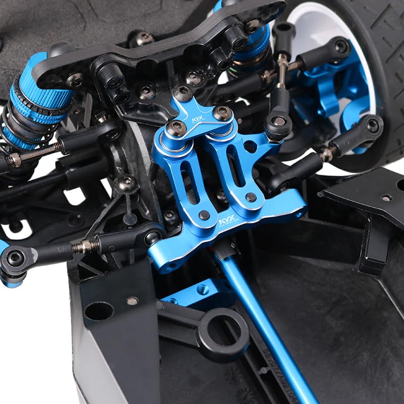 KYX Juego de brazos de dirección de aluminio para carreras, accesorios para coche RC 1/10 Tamiya RC XV-02 PRO