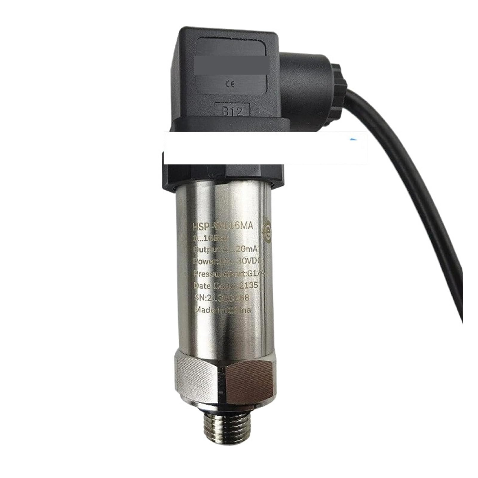 BACYDLPL Pressure Sensor 4-20mA HSP-W110MA HSP-W116MA HSP-W120MA HSP-W125MA HSP-W140MA HSP-W210MA(HSP-W116MA 0-16bar)