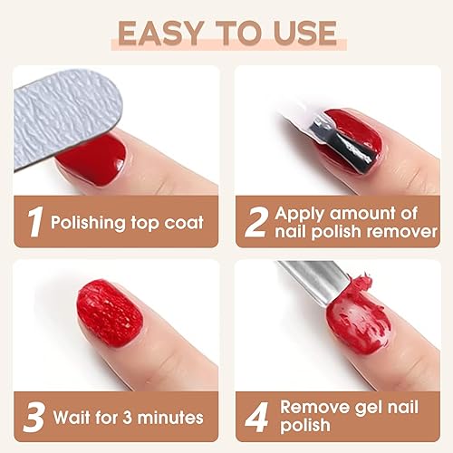 Miniatura 3 de Removedor de esmalte de uñas de gel, 1.36 onzas1.4 fl oz, removedor de esmalte de uñas de gel mágico en 3-5 minutos, removedor de gel, eliminación
