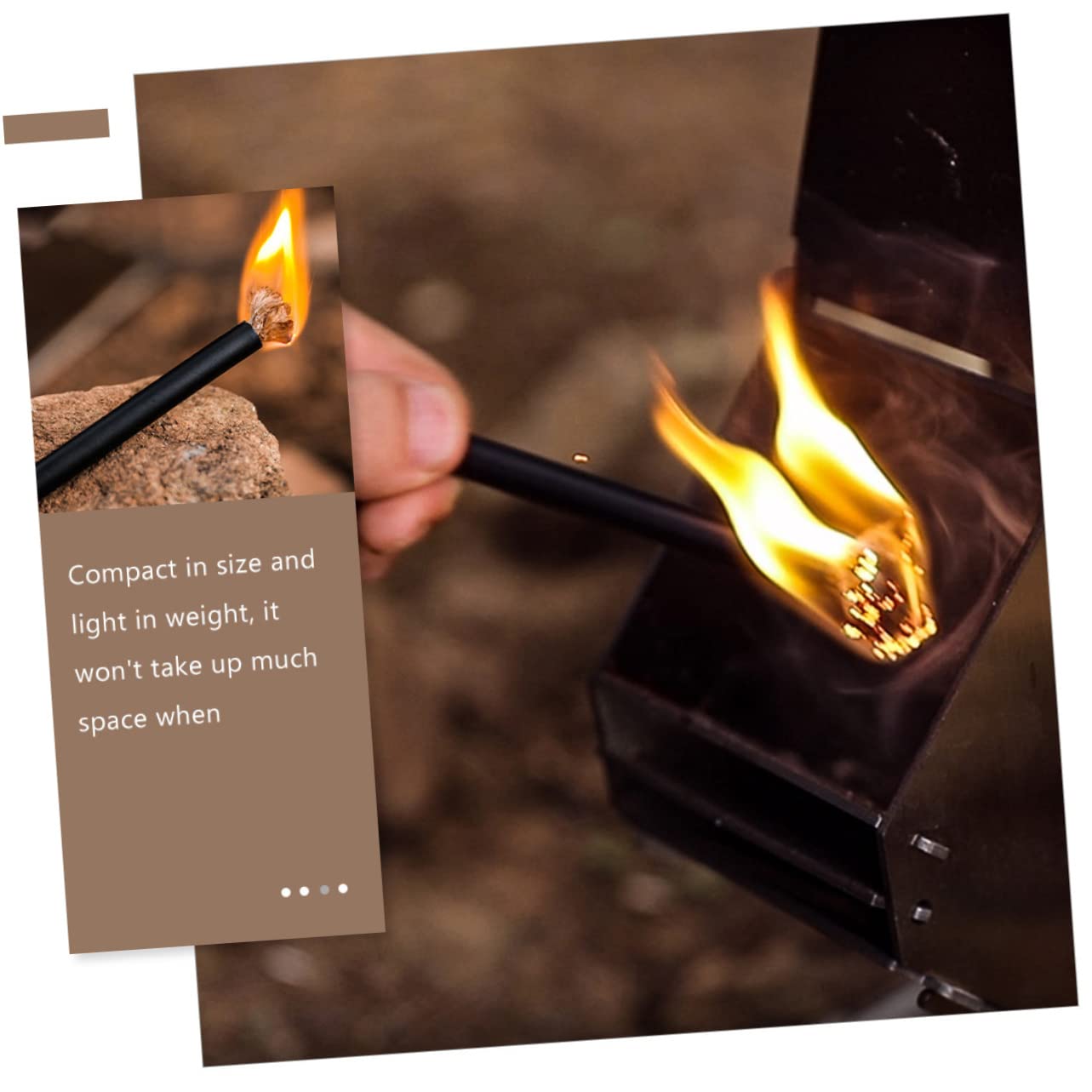 Sosoport Survival Rope Cord Wick 4 Pack Fire Starter for Camping Hiking and Emergency Preparedness