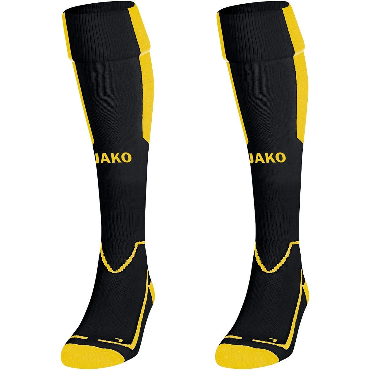 JAKO Stump Socks Lazio 3866, Multicoloured (Black / Citro), 5 (43-46)