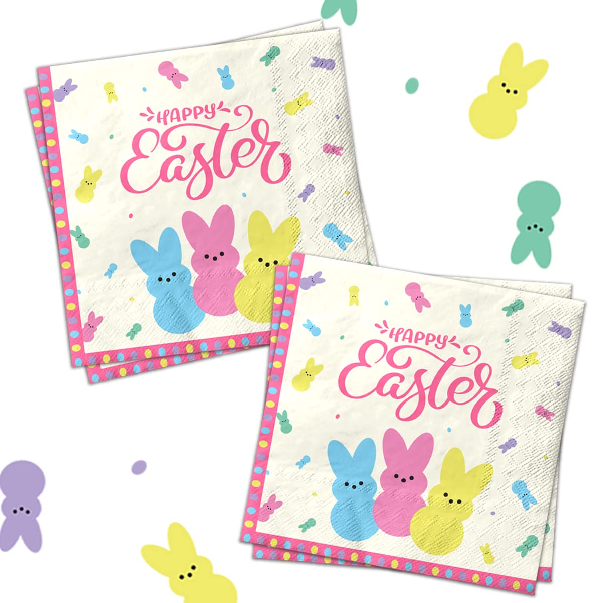 Happy Easter Party Decoration-Hello Peeps Supplies (Napkins)
