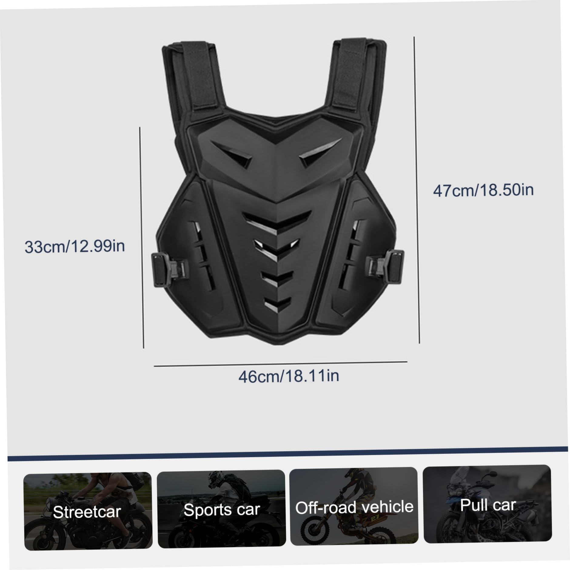 Armatura per Ammortizzatore Armatura per Gilet Petto Regolabile Traspirante Protezione per la Schiena del Petto Attrezzatura per Bici da Sporcizia per Uomo Mountain Bike da Corsa Fuoristrad