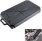 TCT-MOTORPARTS ABS Oil Drain Pan w/Spout Low Profile Fit for Harley Road King Electra Street Road Glide Ultra Limited Dyna Freewheeler CVO Tri Glide Heritage Softail Fat Bob Honda Yamaha Kawasaki