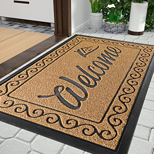 Yimobra welcome door mat, Heavy Duty Sturdy Front Mats for Home...