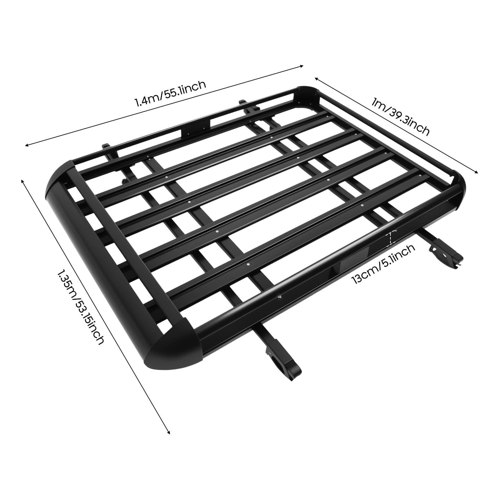 Portaequipajes Universales De Aluminio Ajustables Con Rieles De Techo Ligeros Para Modelos SUV Con Portaequipajes Incorporados Capacidad De Carga 150 Kg