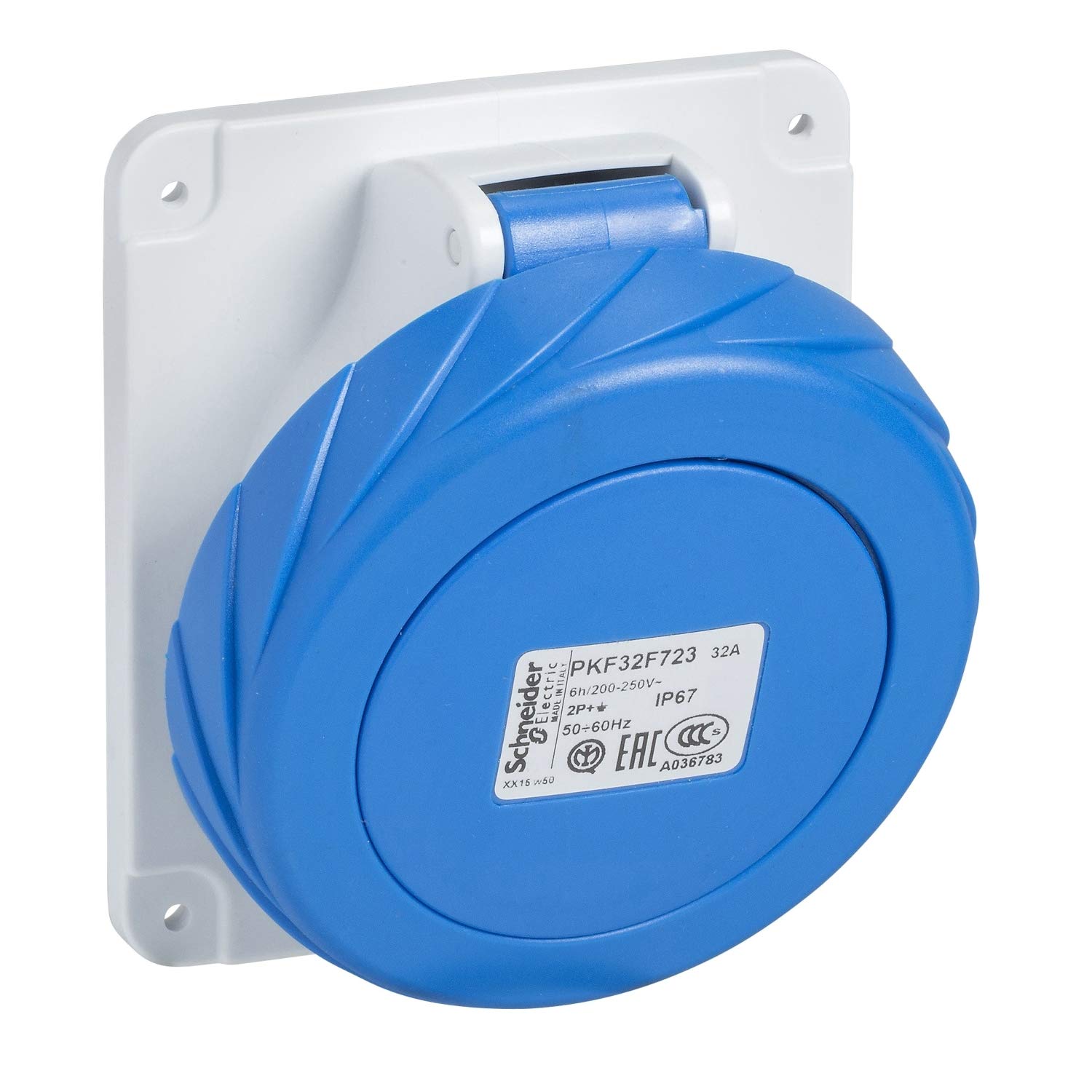 TOMA EMBUTIR ANGULADA 32A 2PT 220V IP67