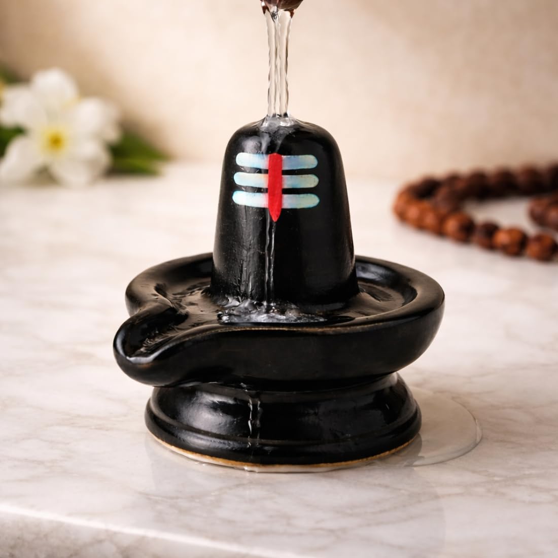 DivineCraftedArt Black Ceramic Shivling Idol for Puja & Abhishekam | Sacred Shiva Lingam for Home Mandir, Spiritual Decor | Auspicious Religious Showpiece for Gifting – 5 × 4 cm-image-37