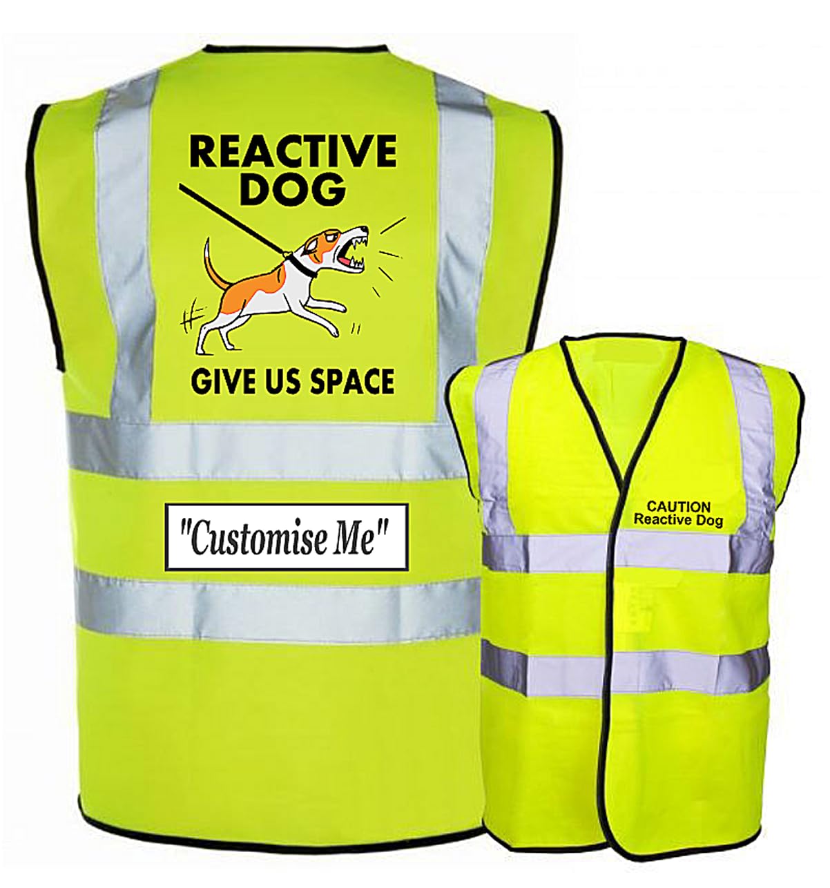 Reactive Dog Hi Vis Vest, K9 Training Reflective Clothing (Yellow, Medium)
