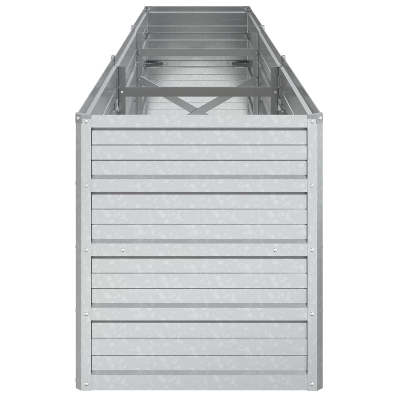 Arriate, Mesa De Cultivo, Huerto Domestico, Cultivo De Plantas Aromaticas, Arriate De Jardín, de Acero galvanizado Plateado 240x40x45 cm