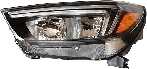 CNCEST Faro delantero izquierdo halógeno con LED DRL para Buick Encore 2017 2018 2019 2020 2021 2022 - Carcasa negra Ajuste directo - Lado