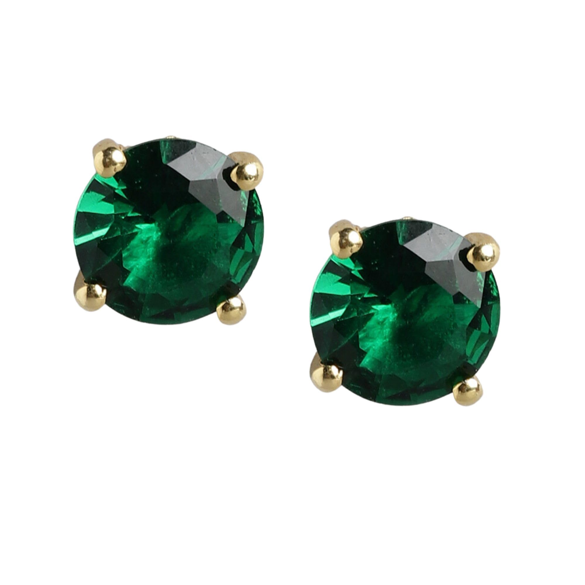 ZAVYA 925 Sterling Silver Cubic Zirconia Solitaire Gold Plating Stud Earrings | | Gift for Women and Girls | With Certificate of Authenticity and 925 Hallmark (B0CKLTZWV6) Amazon Price History, Amazon Price Tracker