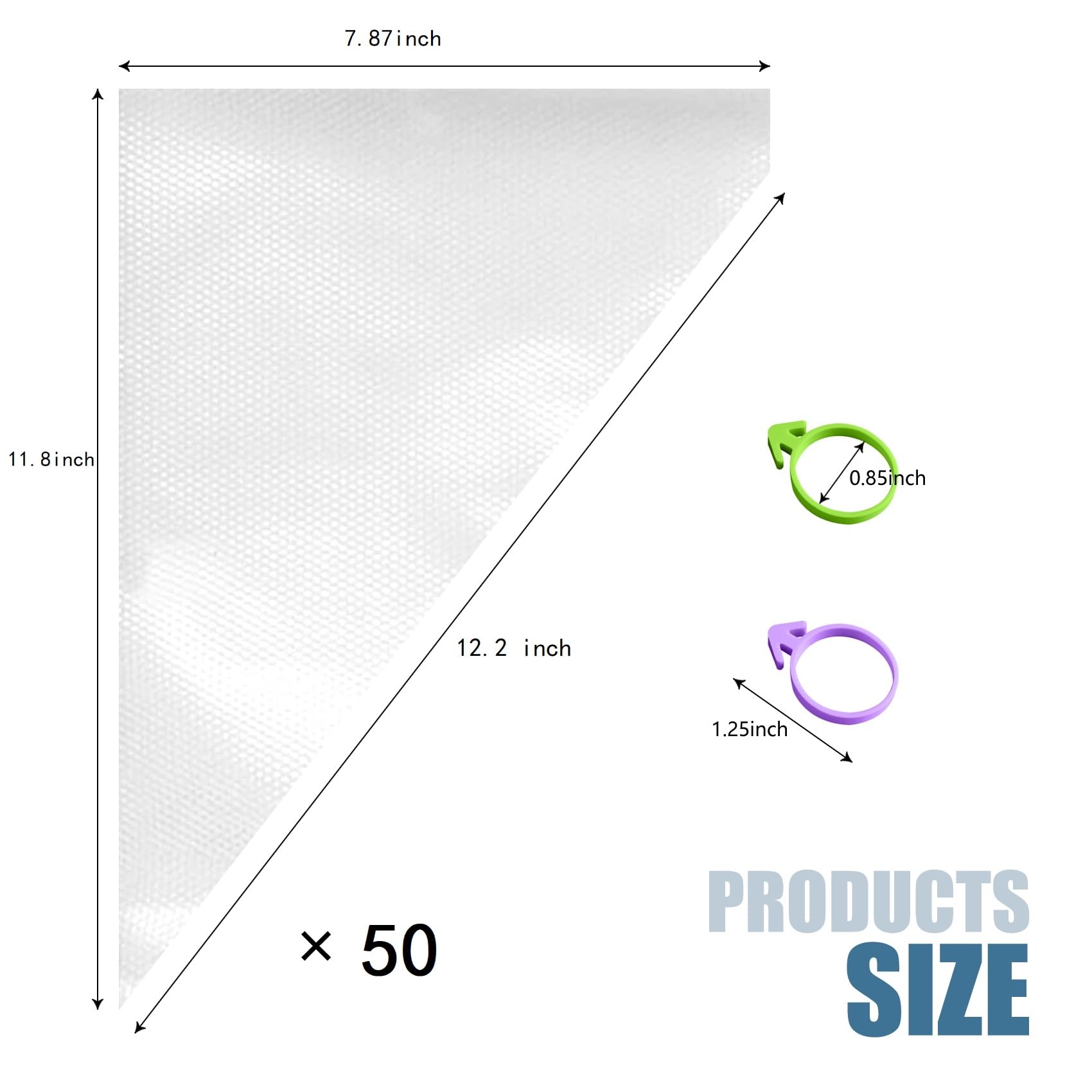 Piping Bags Disposable, Cookie Bags, Pastry Bags, Tipless Piping Bags, Non-Slip Icing Piping Bags Disposable Design for Cream Frosting and Cakes, Cookie Decorating Bags (50, 12.2 inch)