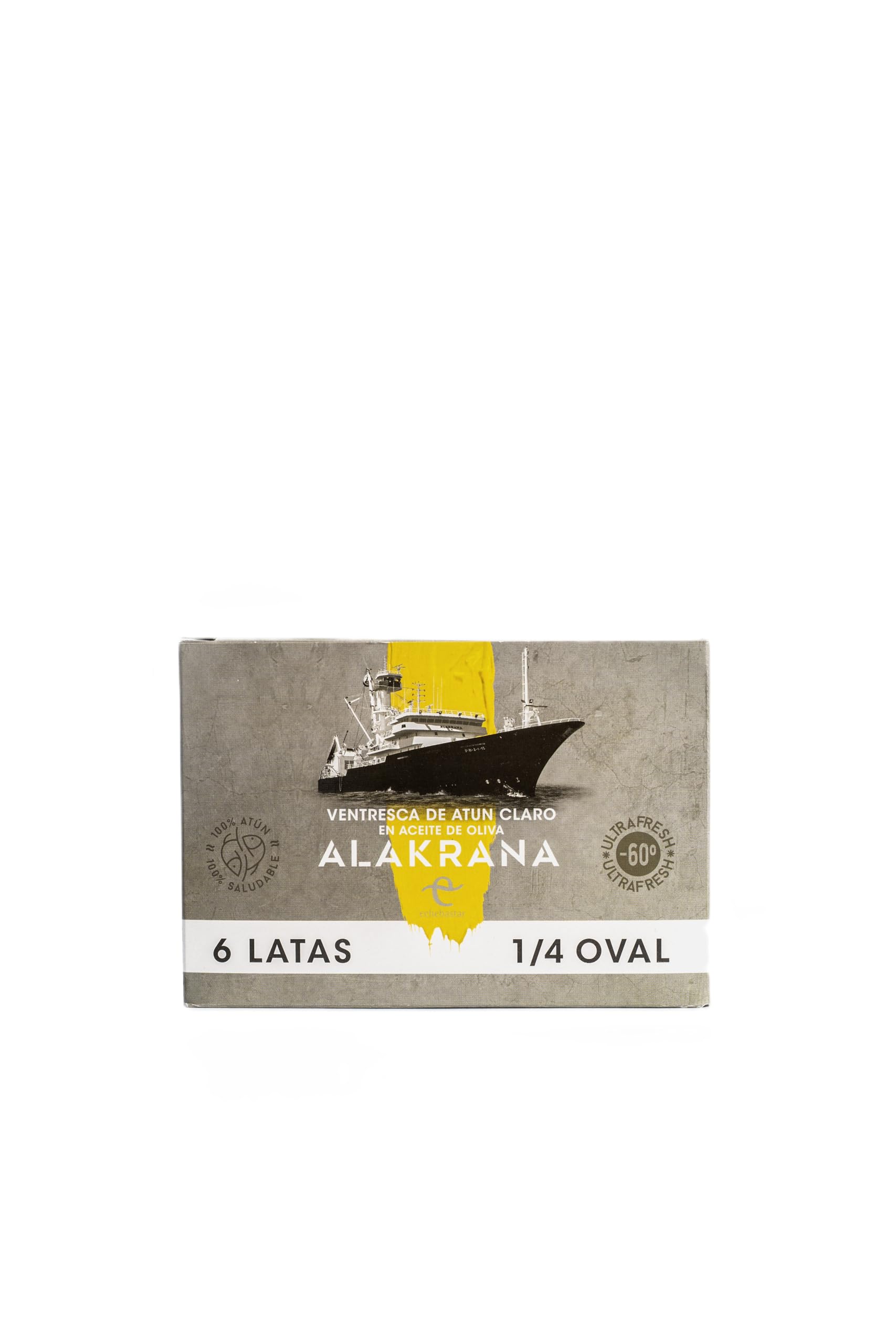 Ventresca de Atún Ultra Alakrana en aceite de oliva, 1 pack de 6 latas de 115gr