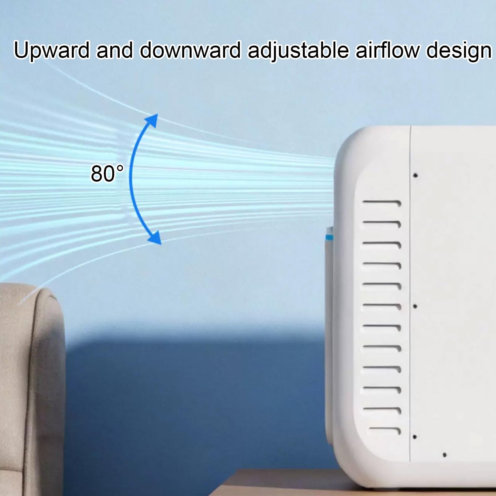 Aire Acondicionado para Casa Eficiente Capacidad de Refrigeración de 700W | 220V Sin necesidad de desagüe Mando a distancia/pantalla táctil Dirección del aire regulable para espacios de 3-5 m²(White)