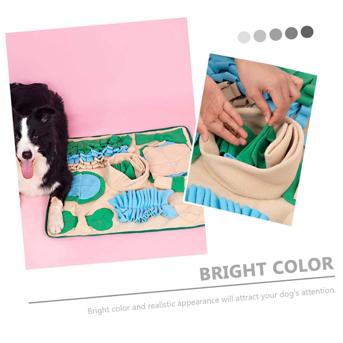 ibasenice Hundefuttermatte aus Polar Fleece mit Kreativem Design zur Geruchsschulung und Futterjagd für Hunde als Praktische und Realistische Schnüffelmatte im Haustier Futterplatz