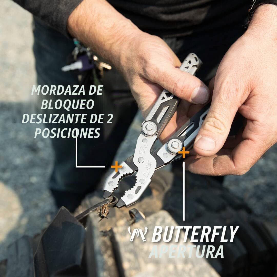 Gerber multiherramienta con 12 funciones, Dual Force, Funda incluida, Con apertura con una sola mano y bloqueo de la montura, Longitud total: 12 cm, 30-001613