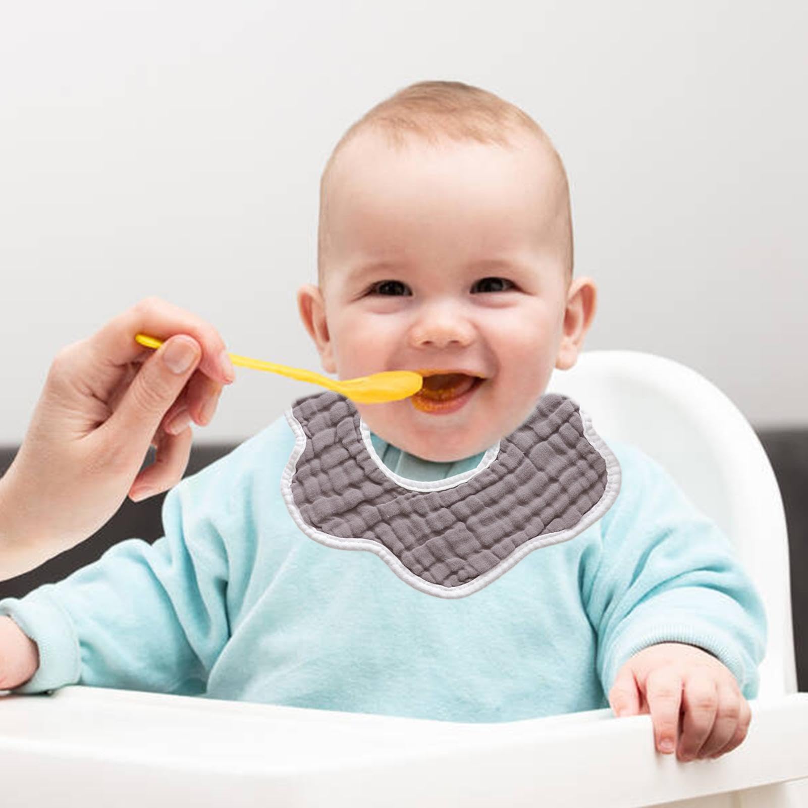 Bavaglino in mussola, bavaglini in cotone, bavaglini per neonati, bavaglini per neonati, bavaglini regolabili per l'alimentazione, la dentizione, la sbavatura