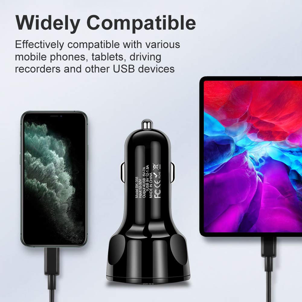 Adattatore Accendisigari Per Auto 9 In 1, 3 Porte USB-C, Caricabatterie USB Con Voltmetro, Presa 12V/24V, Ricarica Rapida | Leroy Merlin - Foto 11