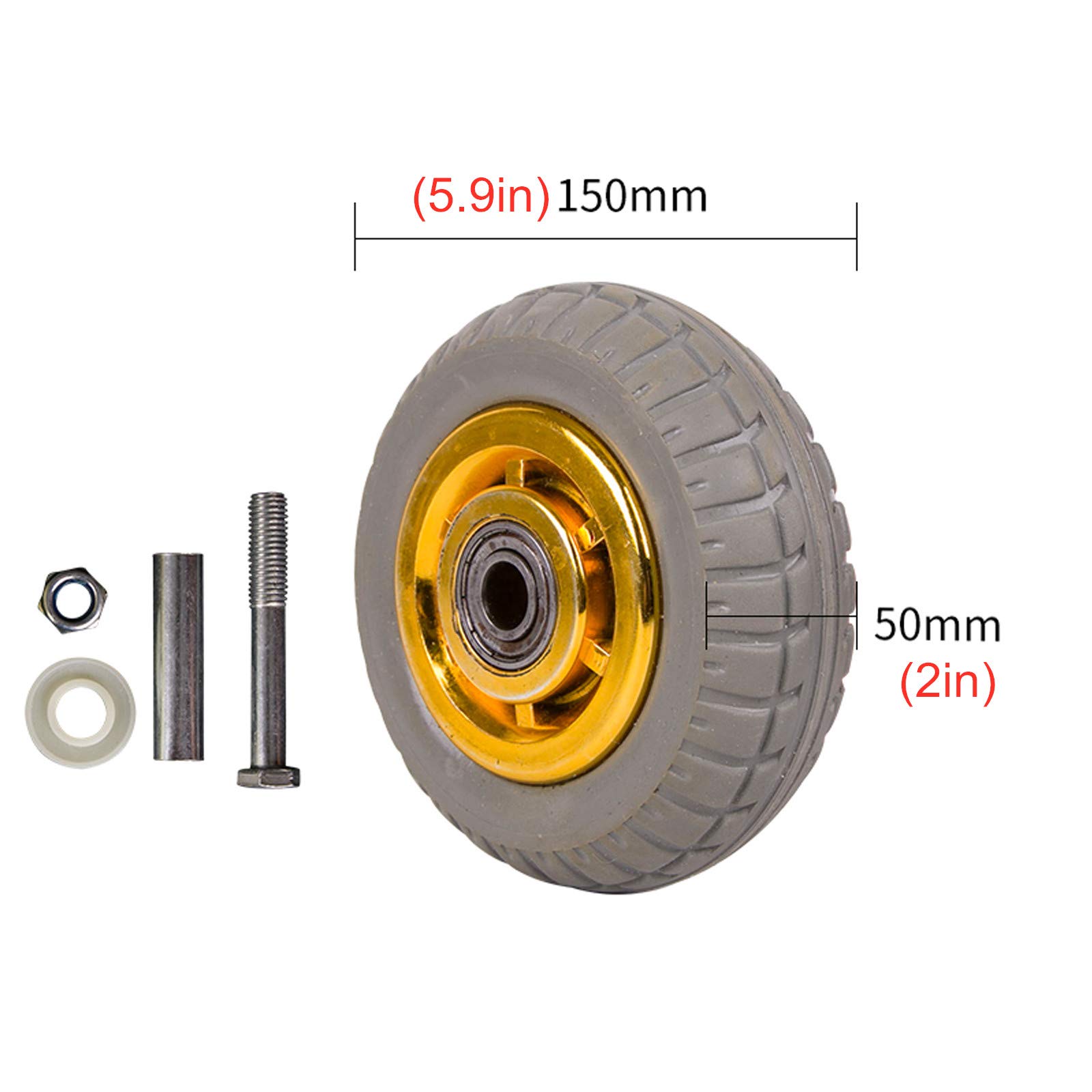360° Guma kółka skrętne z Hamulec 150mm Średnica do dużych obciążeń zestaw 4 sztuk doskonały do Przemysłowy Zastosowanie Meble & DIY Projekt